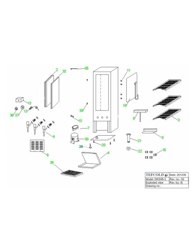 Distributeur de vin - référence DKS95-3/10L - Tefcold 