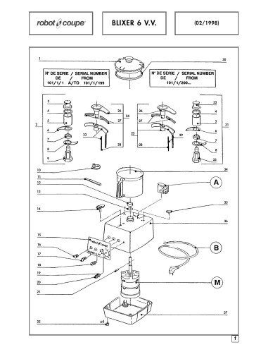 Pièces détachées pour Blixer Blixer 6 V.V. - Robot Coupe 