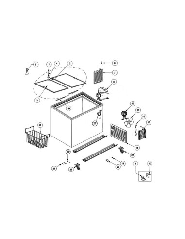 Congélateur de crème glacée - référence IC300SC - Tefcold 