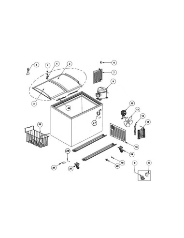 Congélateur de crème glacée - référence IC550SCEB - Tefcold 