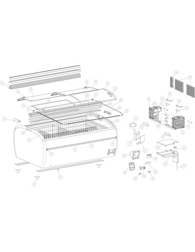 Réfrigérateur / congélateur de supermarché - référence TWIN 220-CF - Tefcold 