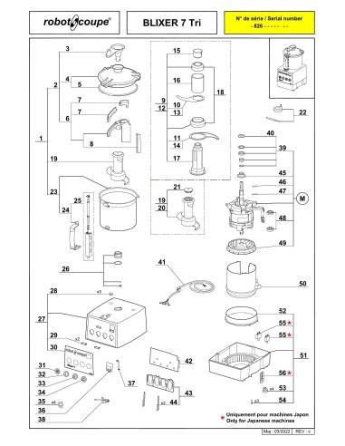 Pièces détachées pour Blixer Blixer 7 - Robot Coupe 