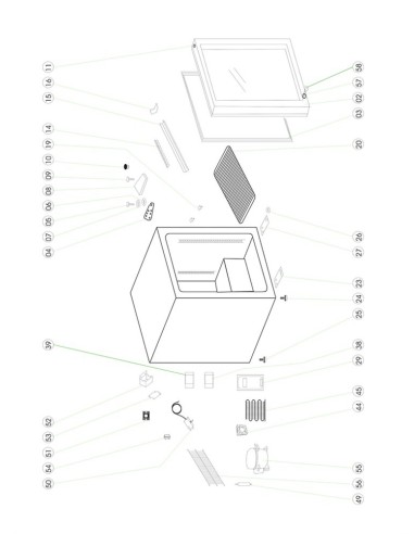 Congélateur table top - référence UF50G - Tefcold 