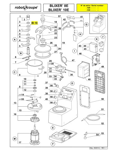 Pièces détachées pour Blixer Blixer 10 E - Robot Coupe 