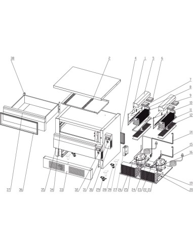 GN2/1 Uni-Drawer - référence UD2-2 - Tefcold 