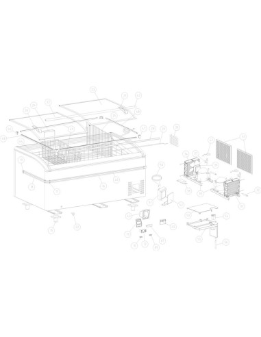 Réfrigérateur / congélateur de supermarché - référence SHALLOW 150-CF - Tefcold 