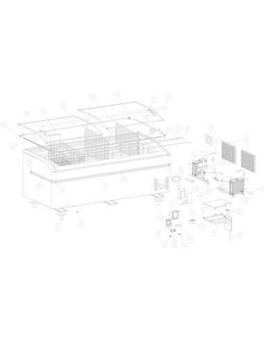 Réfrigérateur / congélateur de supermarché - référence SHALLOW 200-CF - Tefcold 