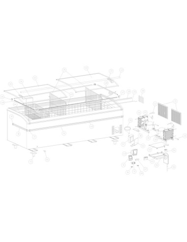 Réfrigérateur / congélateur de supermarché - référence SHALLOW 250-CF - Tefcold 