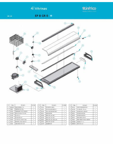 Pièces détachées INFRICO EP-8-GR-0 Annee 2007 
