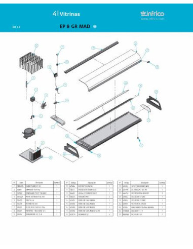 Pièces détachées INFRICO EP-8-GR-MAD Annee 2007 
