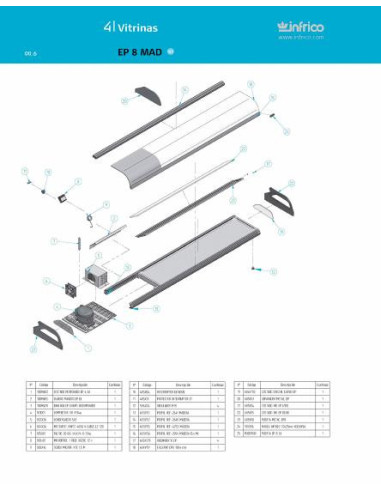 Pièces détachées INFRICO EP-8-MAD Annee 2007 