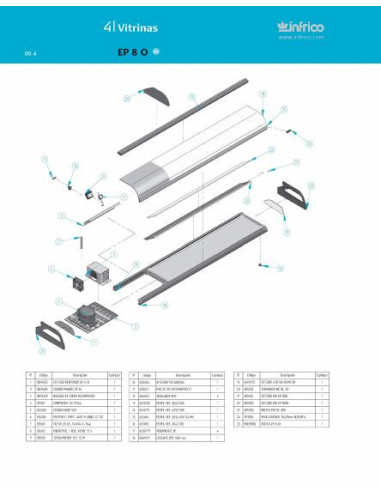 Pièces détachées INFRICO EP-8-O Annee 2007 