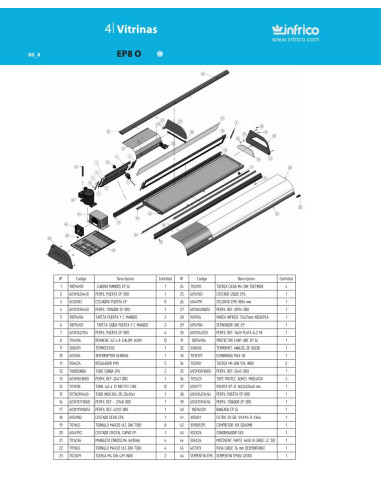 Pièces détachées INFRICO EP-8-O Annee 2010 