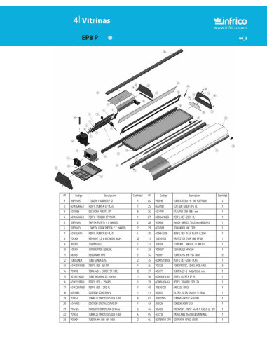 Pièces détachées INFRICO EP-8-P Annee 2010 