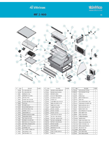 Pièces détachées INFRICO MF-2-900 Annee 2007 