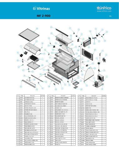 Pièces détachées INFRICO MF-2-900 Annee 2011 