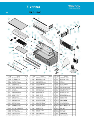 Pièces détachées INFRICO MF-3-1300 Annee 2011 