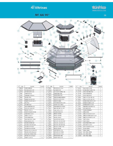 Pièces détachées INFRICO MF-AA-90 Annee 2007 