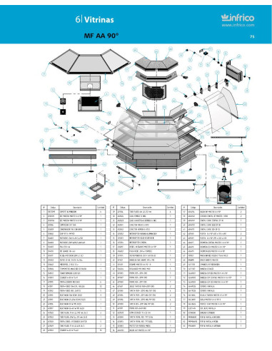 Pièces détachées INFRICO MF-AA-90 Annee 2011 