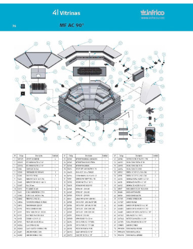 Pièces détachées INFRICO MF-AC-90 Annee 2007 