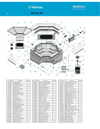 Pièces détachées INFRICO MF-AC-90 Annee 2011 