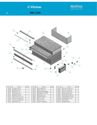 Pièces détachées INFRICO MN-1300 Annee 2011 