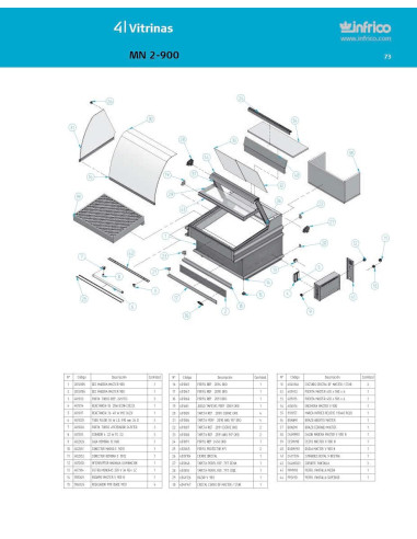 Pièces détachées INFRICO MN-2-900 Annee 2007 