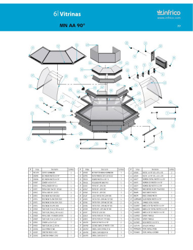 Pièces détachées INFRICO MN-AA-90 Annee 2011 