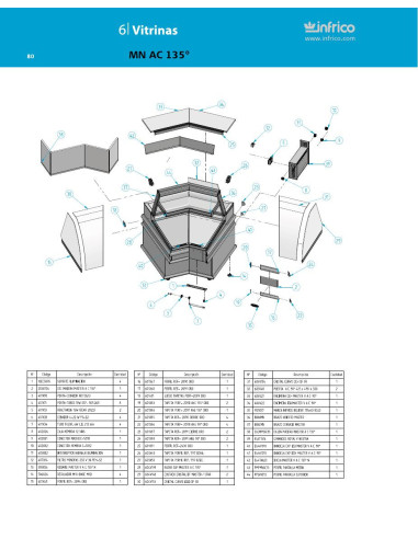 Pièces détachées INFRICO MN-AC-135 Annee 2011 