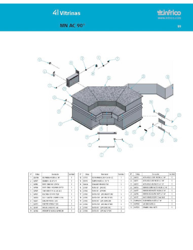 Pièces détachées INFRICO MN-AC-90 Annee 2007 
