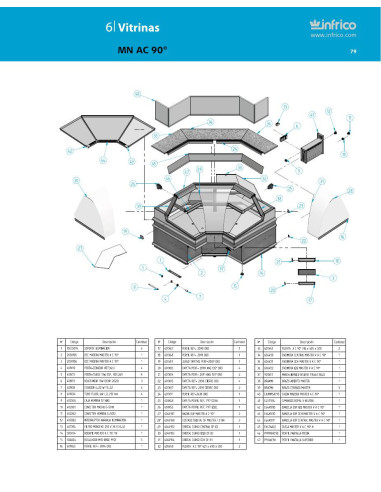 Pièces détachées INFRICO MN-AC-90 Annee 2011 