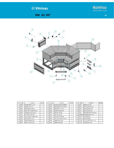 Pièces détachées INFRICO RM-AC-90 Annee 2011 