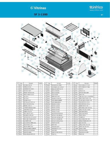 Pièces détachées INFRICO SF-3-1300 Annee 2011 