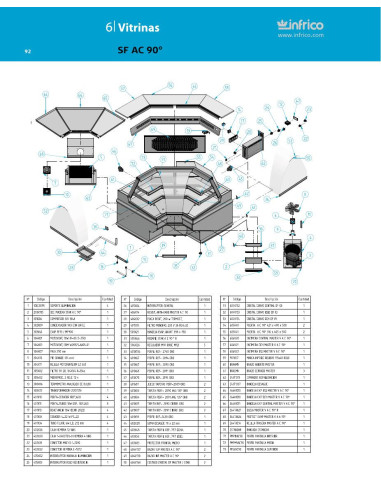 Pièces détachées INFRICO SF-AC-90 Annee 2011 