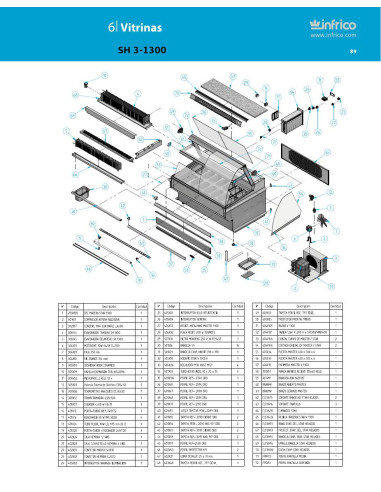 Pièces détachées INFRICO SH-3-1300 Annee 2011 