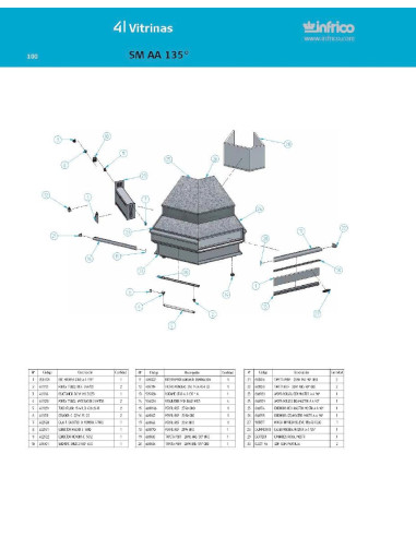 Pièces détachées INFRICO SM-AA-135 Annee 2007 