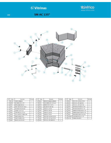 Pièces détachées INFRICO SM-AC-135 Annee 2011 