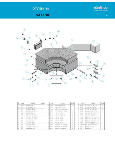 Pièces détachées INFRICO SM-AC-90 Annee 2011 