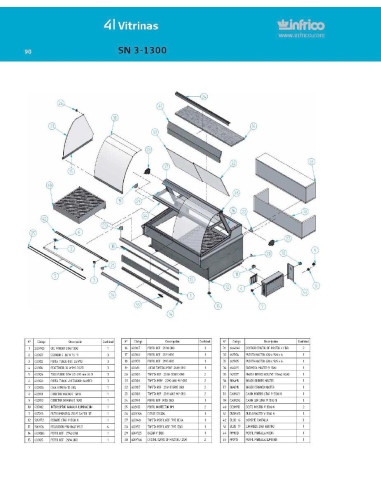 Pièces détachées INFRICO SN-3-1300 Annee 2007 
