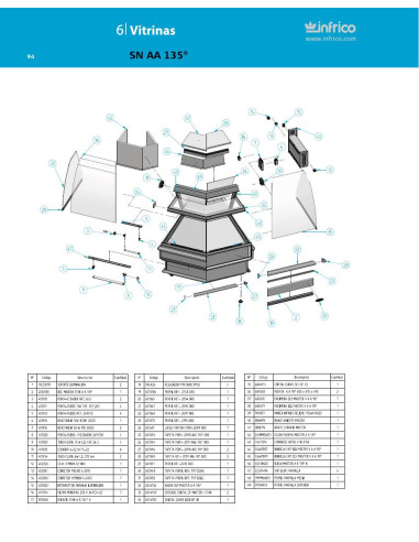 Pièces détachées INFRICO SN-AA-135 Annee 2011 