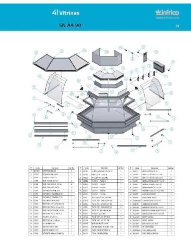 Pièces détachées INFRICO SN-AA-90 Annee 2007 