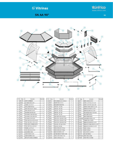 Pièces détachées INFRICO SN-AA-90 Annee 2011 