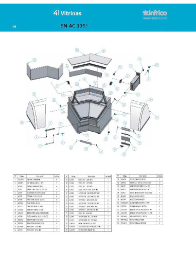 Pièces détachées INFRICO SN-AC-135 Annee 2007 