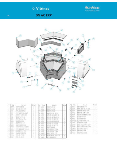 Pièces détachées INFRICO SN-AC-135 Annee 2011 