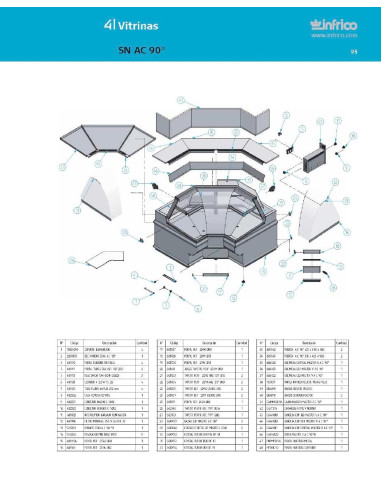 Pièces détachées INFRICO SN-AC-90 Annee 2007 