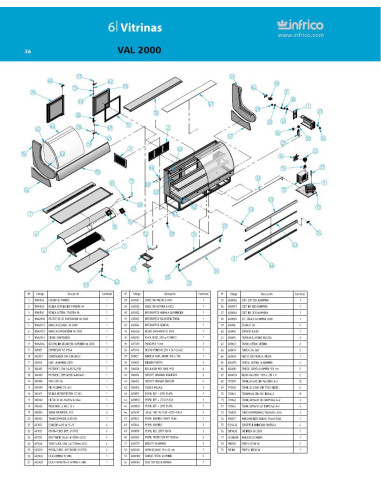 Pièces détachées INFRICO VAL-2000 Annee 2011 