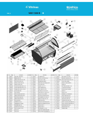 Pièces détachées INFRICO VAR-1500-B Annee 2010 