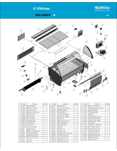 Pièces détachées INFRICO VAR-2000-R Annee 2008 