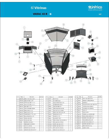 Pièces détachées INFRICO VARAC-45-R Annee 2008 