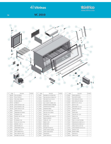 Pièces détachées INFRICO VC-2010 Annee 2007 